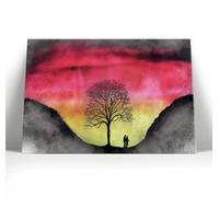 Sycamore Gap Wall Art Print | Northumberland Picture | Watercolour | Landscape Painting | Wall Decor | Framed & Unframed Prints (A3 Unframed Print)