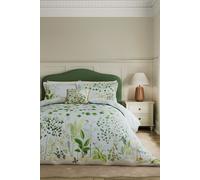 'Sycamore & Oak' Cotton Sateen Duvet Cover Set Sanderson Blue Double