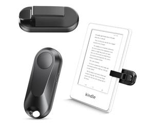 Sycelu K2 RF Remote Control Page Turner for Kindle Paperwhite Accessories Ipad Reading Kobo Surface Comics/Novels iPhone Tablets Android Taking Photos Camera Video Recording Remote (Black)