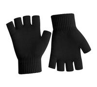 SycloPak Fingerless Gloves for Men Women Heat Holder Black Knitted Winter Gloves, Mens Gloves Ladies Mittens, Thermal Fingerless Glove,Touchscreen Warm Accessories