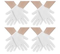 SycloPak Kids White Gloves - Fancy Dress & Costume Magic Gloves for Girls & Boys - Silk & Cotton Material