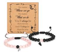 SycloPak Long Distance Love Bracelets for Couples - Magnetic Touch Connection Bracelet Set, Valentine's Christmas Birthday Gifts for Boyfriend Girlfriend, Him or Her