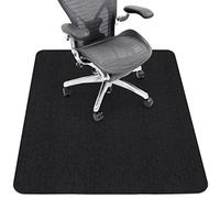 Sycoodeal Office Chair Mat for Hardwood Floor,Office Computer Gaming Chair Mat for Tile Floor,Large Floor Protector Rug,Anti-Slip,Easy to Clean,Pure Black(48"x36")