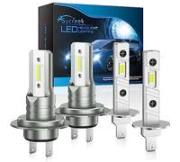 Sycreek H1+H7 LED Bulb, 16000LM 6500K White Extremely Bright LED Headlight, IP68 Waterproof All-in-One Conversion Kit Plug and Play, 2 H1 Bulb+2 H7 Bulb
