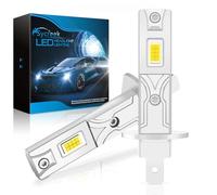 Sycreek H1 LED Bulbs, 22000LM 6500K Cool White 12V H1 LED Headlight Lamps for Car and Motorcycle 600% Brightness 1:1 Mini Plug-n-Play