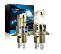 Sycreek H4/HB2/9003 LED Bulb, 28000LM 6500K White 600% Super Bright H4 Bulb, Non Polarity Plug and Play 1:1 Mini Car Bulbs Conversion Kits, 2 LED H4