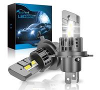 Sycreek H4 LED Headlight Bulb, 26000LM 6500K White 500% Super Bright H4 LED Bulb, Non Polarity Plug and Play All-in-One Mini Car Bulbs Conversion Kits, Pack of 2