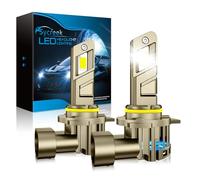 Sycreek HB4 9006 LED Headlight Bulb, 28000LM 6500K White 600% Super Bright Mini Size HB4 Headlight Bulb, Non Polarity Plug and Play Conversion Kits,Pack of 2