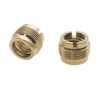 SYCZIOHU 2 Pcs 5/8 Male to 3/8 Female Mic Adapter Copper Mic Stand Adapter Microphone Clip Holder Nut Adapters