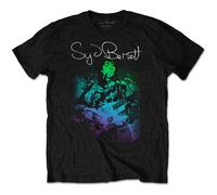 Syd Barrett T Shirt Psychedelic Guitar Logo Pink Floyd new Official Mens Black
