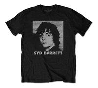 Rock Off Trade T-Shirt Syd Barrett Headshot Unisex Short Sleeve Black XL