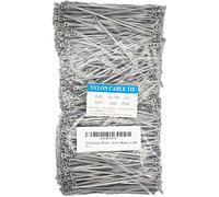 SYD CHEN 4 Inch Grey Zip Ties (1000 Pieces), 18lb Strength, Nylon Cable Wire Ties