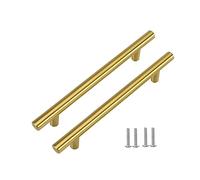 SYDARSYN 6 Pack Kitchen Cupboard Handles 160mm - Stainless Steel Cabinet Handles Gold Wardrobe Drawer Furniture Door T Bar Pull Handles