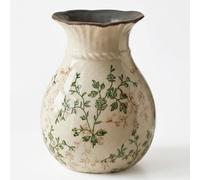 SYDDOL Small Vintage Ceramic Flower Vase, Decorative Crackle Glaze Pottery Vase for Table Centrepiece & Home Décor Gift (Large)