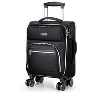 Sydioor Underseat Carry On luggage Airline approved, 16-inch Softside Underseater Travel Suitcases with Wheels Lightweight Overnight Bag Small Rolling Carry-on for Women,Black