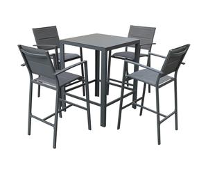 Sydney Aluminium 4 Seat Square Bar Set