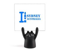 Sydney Australia Art Deco Fashion Memo Holder Cartoon Black Cat Stand Decoration