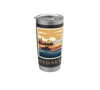 Sydney Australia Harbor Bridge Sunset Graphic Stainless Steel Insulated Tumbler