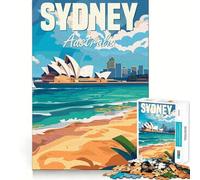 Sydney Australia Jigsaw Puzzles for Teenagers 1000 Pieces Logic Game Home Pastime Precise Cut Festival Gift (38x26cm)