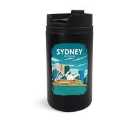 Sydney Australia Minimal Oprah House Travel Mug, Travel Tumbler, Insulated Coffee Cup, Portable Mug