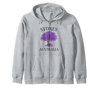 Sydney Australia Purple Blossom Spring Zip Hoodie