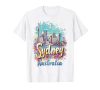 Sydney Australia Skyline Watercolor Souvenir T-Shirt