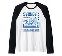 Sydney Australia The Harbor City Famous Australian Landmarks Raglan Baseball Tee