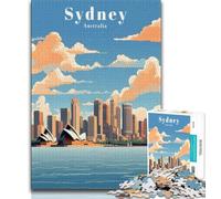 Sydney Australia Travel 1000 Piece Jigsaw Puzzles for Adults & Teens,Educational Game Challenge Toy Wall Decoration Unique Birthday And Xmas Gifts 38x26cm