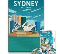 Sydney Australia Travel Jigsaw Puzzles for Adults 1000 Piece,Help The Brain Exercise Addictive Toys to Cultivate Patience Suitable for Couples 50x75cm