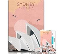 Sydney Australia Travel Print Jigsaw Puzzles for Teenagers 1000 Piece Puzzle,Challenging Game Gifts for Is Ideal As A Gift for The Whole Family 50x75cm
