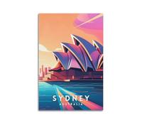 Sydney Austrlia Vintage Travel Poster Decorative Painting Canvas Wall Art Living Rooms Bedroom Painting 12x18inch(30x45cm)