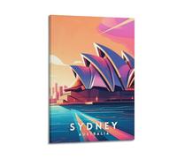 Sydney Austrlia Vintage Travel Poster Wall Art Bedroom Prints Home Decor Hanging Picture Canvas Paintings 24x36inch(60x90cm)