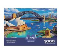 Sydney Bridge Harbour Scene 1000 Piece Jigsaw Puzzle for Adults Night View Puzzle Game for Family Relaxation Decoration 70x50cm/1000pcs