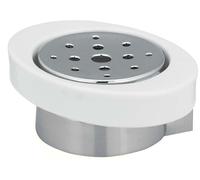 Sydney Chrome Soap Dish with Wall Mount Metal Chrome Porcelain