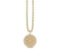 Sydney Evan 14K yellow gold Icon Wheel Coin diamond necklace One Size