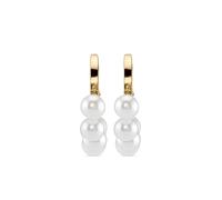 Sydney Evan 14kt yellow gold pearl drop hoop One Size