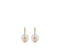 Sydney Evan 14kt yellow gold Starburst pearl drop earrings - Neutrals One Size