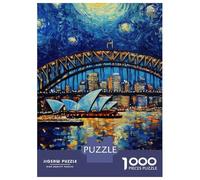 Sydney Harbour Bridge 1000 Piece Jigsaw Puzzle for Adults Night Sky View Relaxing Jigsaw Puzzle Game for Home 38x26cm/1000pcs