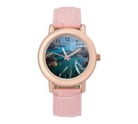 Sydney Harbour Bridge Australia Casual Women's Watch Slim Analog Display Quartz Wrist Watches with Leather Strap