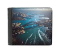 Sydney Harbour Bridge Australia Funny Men's Wallet Soft Lightweight Bifold Wallets