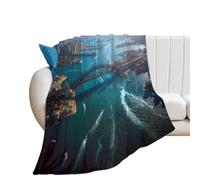 Sydney Harbour Bridge Australia Novelty Throw Blanket Lightweight Soft Flannel Blankets for Bed Couch Sofa