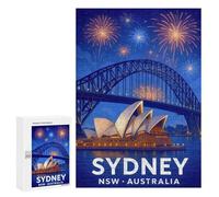 Sydney Harbour Bridge & Opera House Jigsaw Puzzle, 300 PCS, Relaxing Activity for Adults, A Satisfying Project for Experienced Puzzlers, at Home