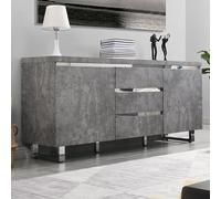 sydney large sideboard with 2 door 3 drawer in concrete effect