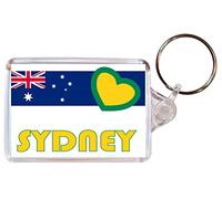 Sydney - Love Australia/Australian Towns & Cities Flag - Double Sided Large Keyring Souvenir/Gift/Present