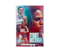 Sydney McLaughlin-Levrone Women's Hurdles Champion Poster Modern Home Bedroom Wall Art Decor Canvas 24 x 36 inches (60 x 90 cm)