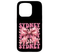 SYDNEY Name Coquette Bow Aesthetic for Women Girls Case for iPhone 15 Pro