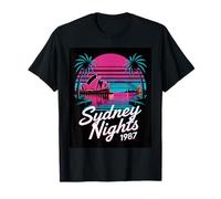 Sydney Nights 1987 Retro Australia Skyline T-Shirt