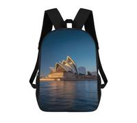 Sydney Opera House Backpack Unisex 17Inch Lightweight Travel Daypack Laptop Backpacks with 1 Main Compartment And Side Pockets