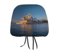 Sydney Opera House Car Headrest Covers Seat Headrests Protector Universal Fit to All Model Accessories 1 PCS