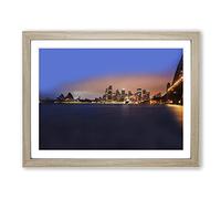 Sydney Opera House Harbour Australia No.4 Modern Framed Print | A4 Oak Framed Wall Art | Ready to Hang | Modern Nature Picture | Living Room Bedroom Lounge Office